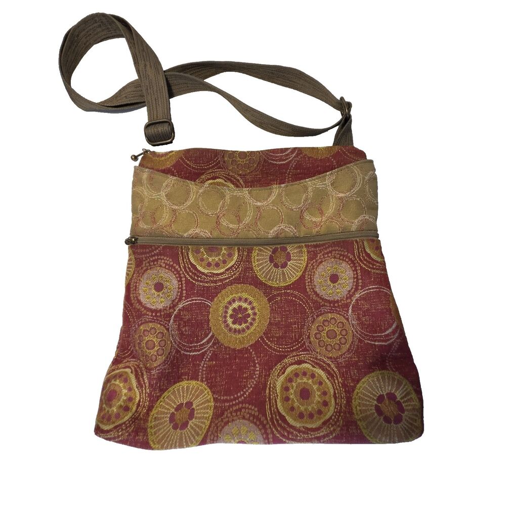 Maruca Spree Red Jacquard Crossbody Handmade In Colorado USA